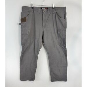 WRANGLER RIGGS WORKWEAR RIPSTOP RANGER CARGO PANT GRAY MENS 44x30 Work wear